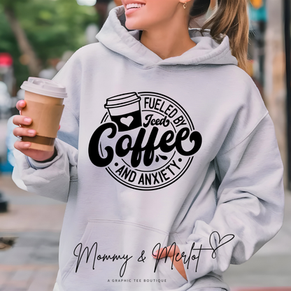 Fueled by Iced Coffee & Anxiety • Cotton Heritage Hoodie